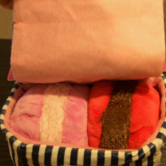 Bark Mi Amour Macarons Dog Toy in Black and Pink - Picture 5 of 6